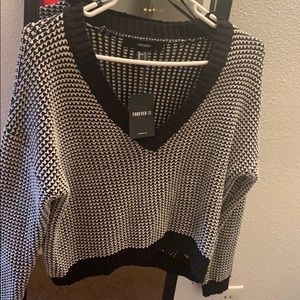 Black and white sweater